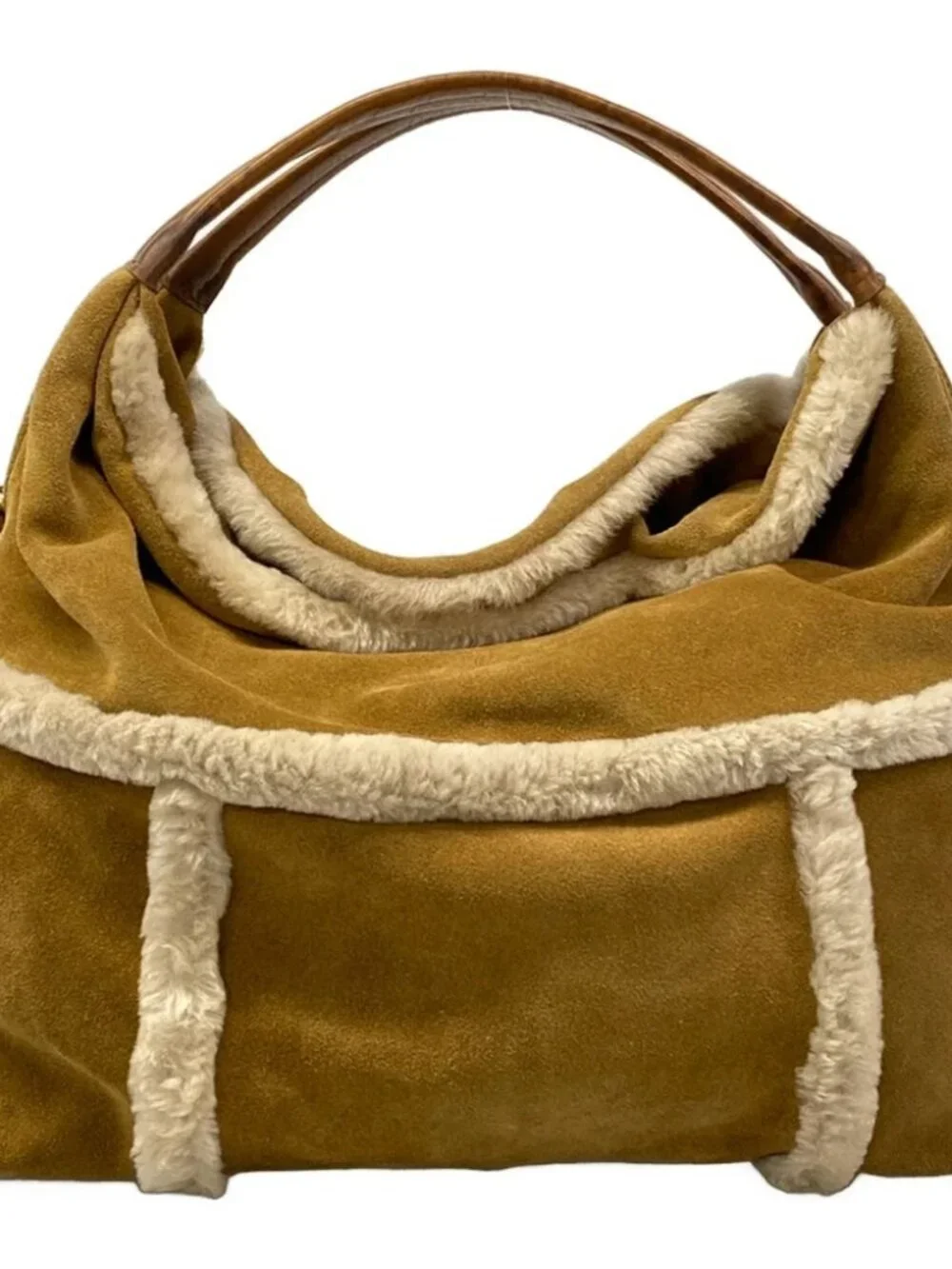UGG Brown Beige Suede Tote Bag